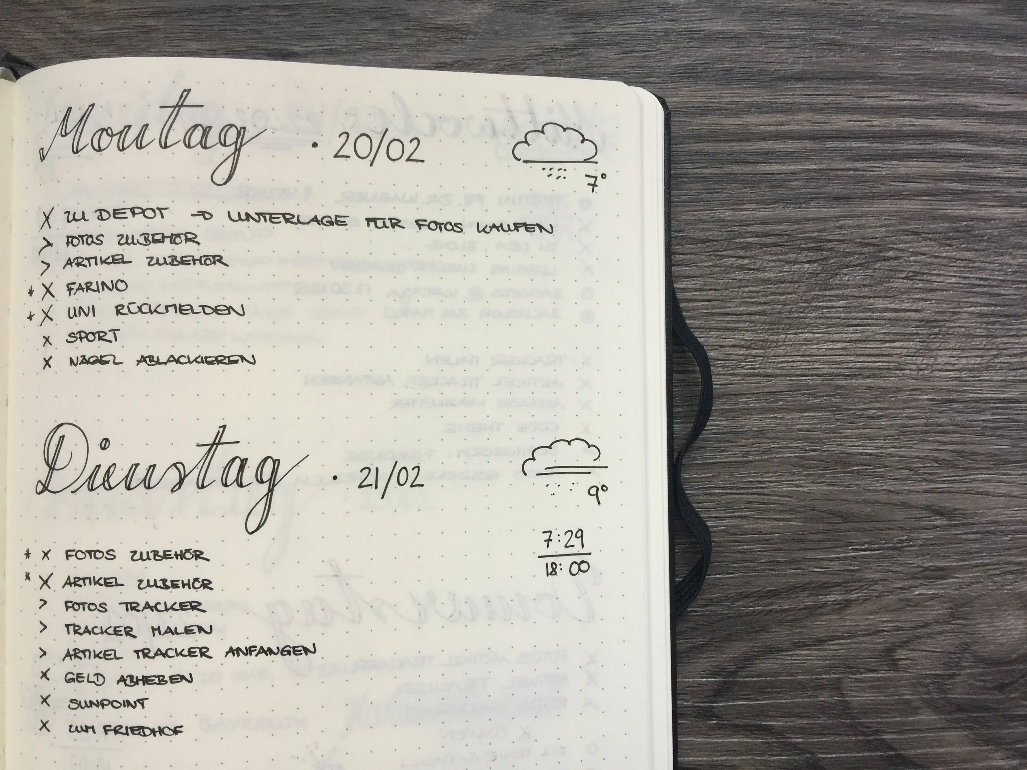 Bullet Journal Listen To Dos