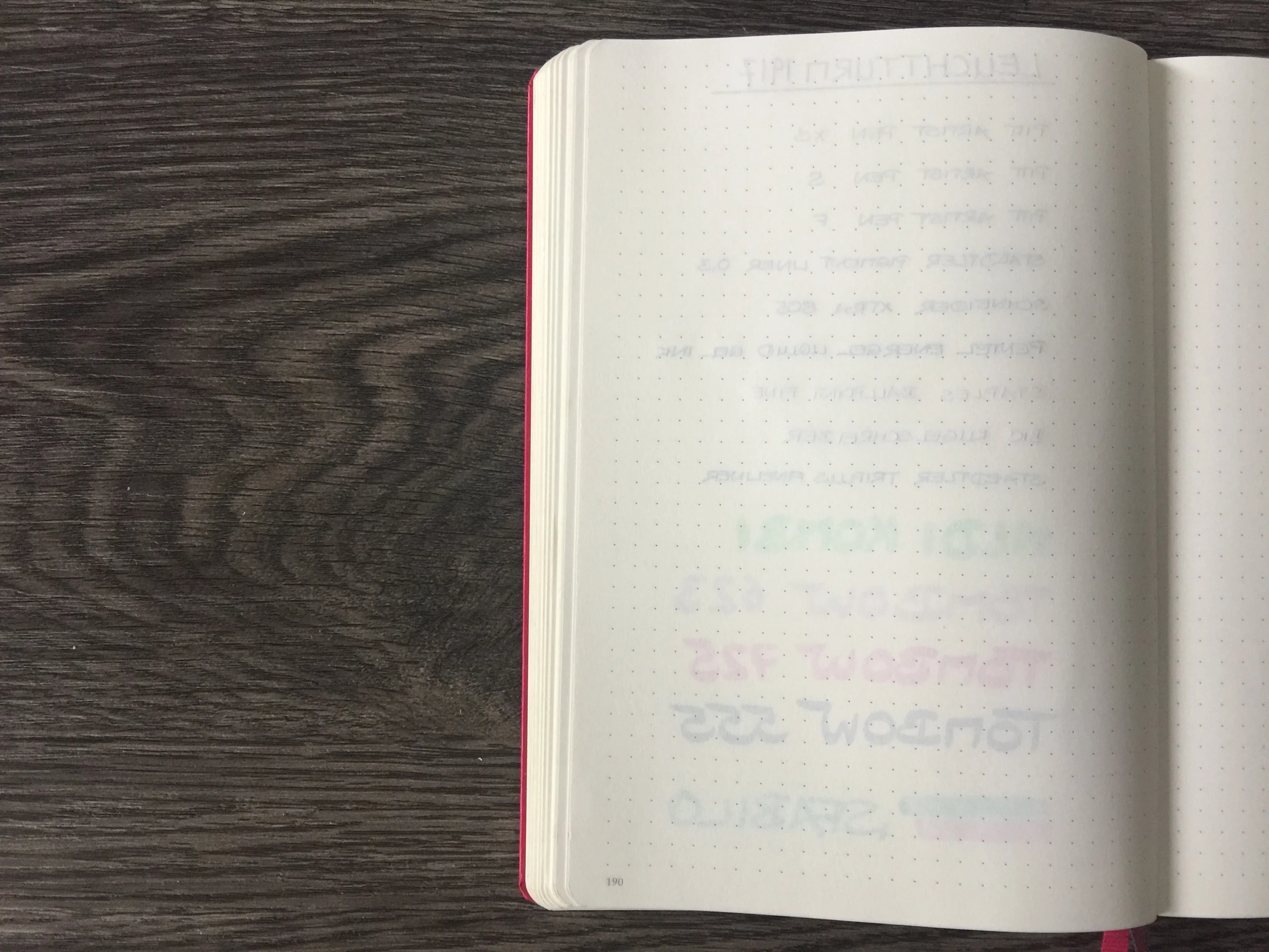Notizbuch Vergleich Leuchtturm hinten