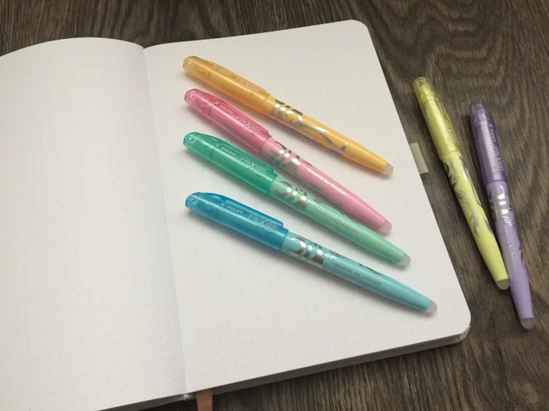 Farbcode im Bullet Journal Pilot Set Buch und Stifte