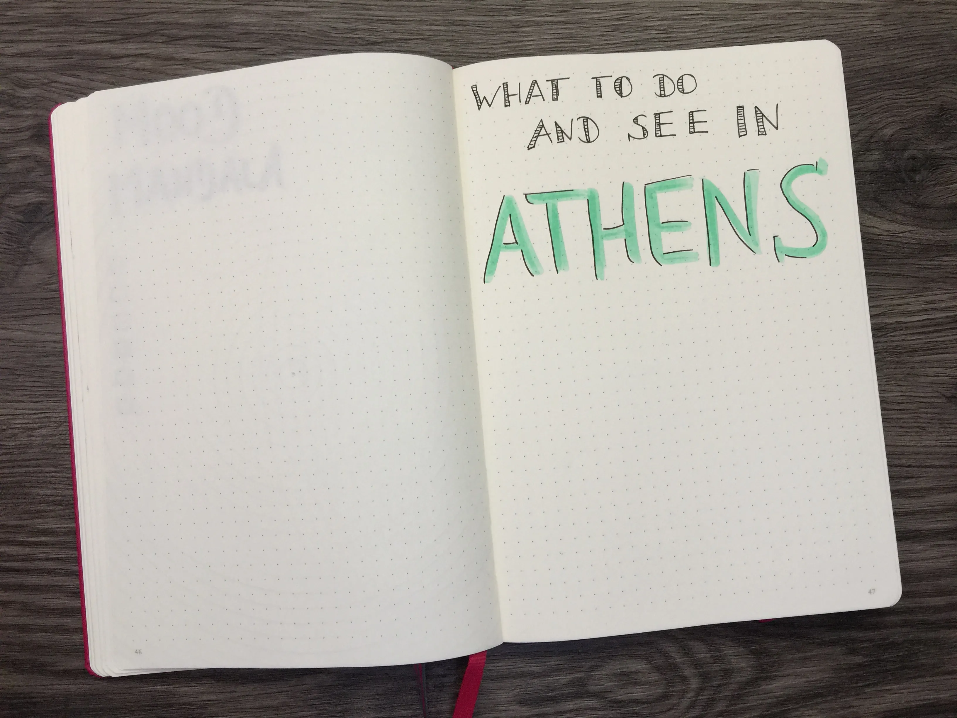 Bullet Journal Monatsübersicht Juni 2017 Athen