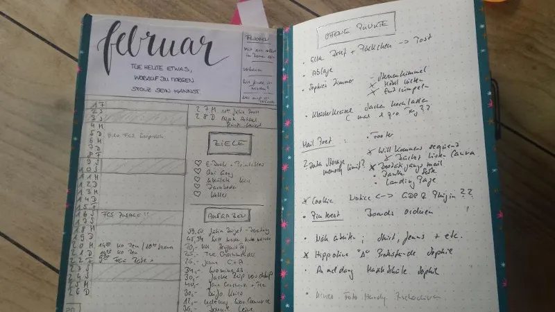 Bullet Journal im Mama-Alltag: Monatliche Ziele