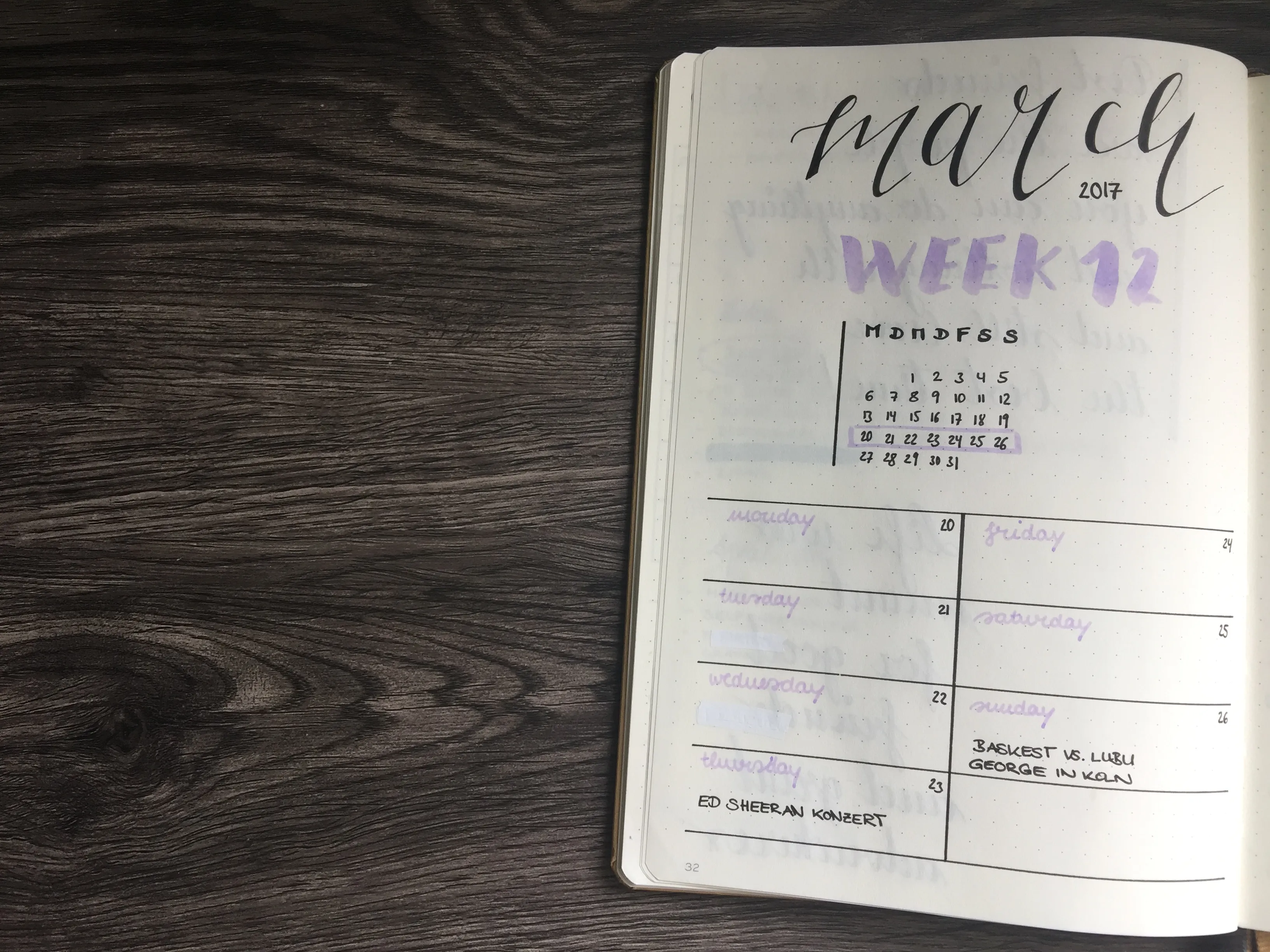 Wochenübersicht März