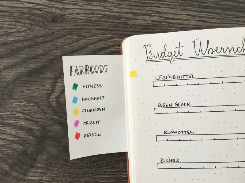 Bullet Journal Tricks: Ausklappbarer Farbcode