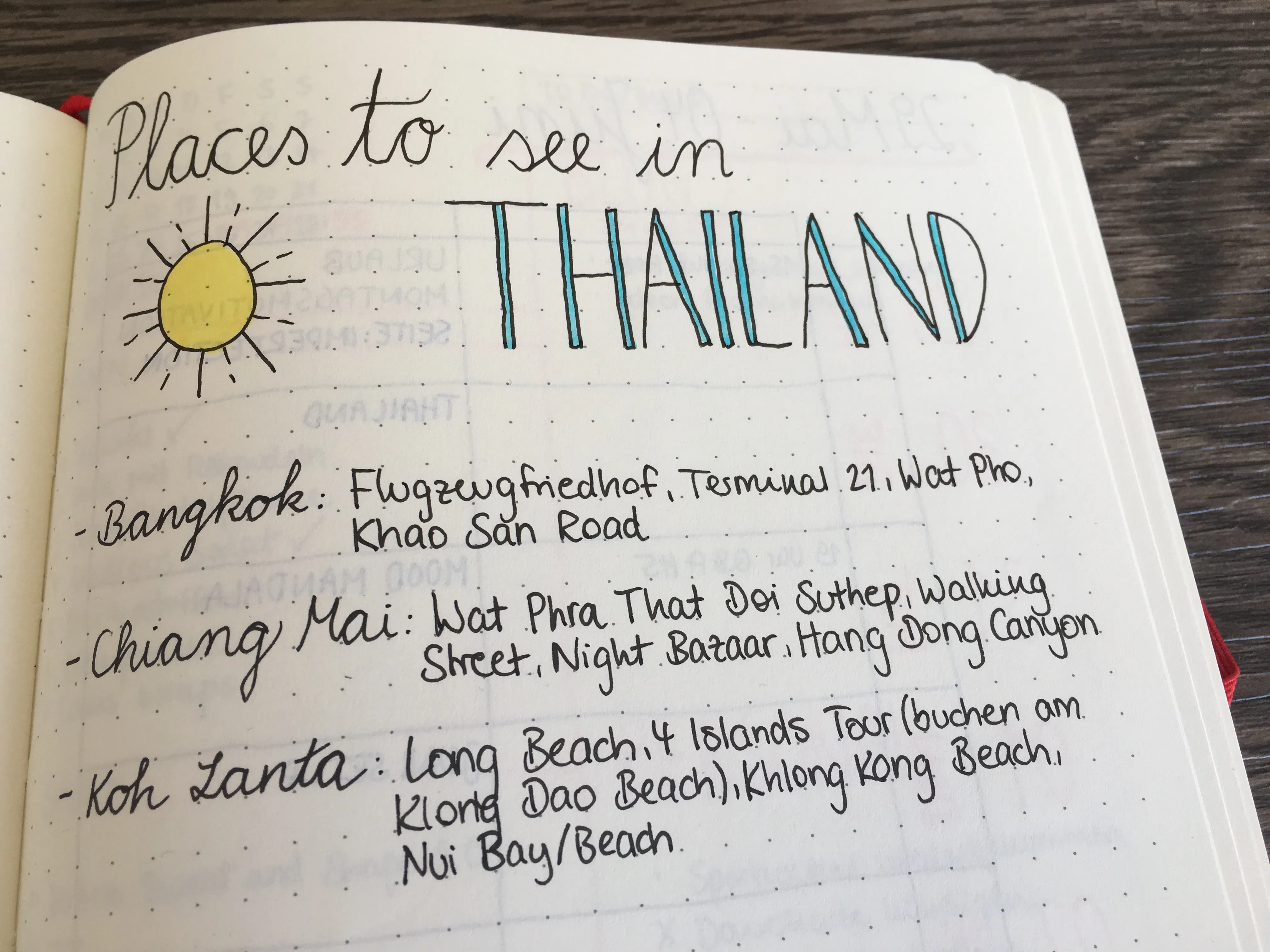 Places to see in Thailand