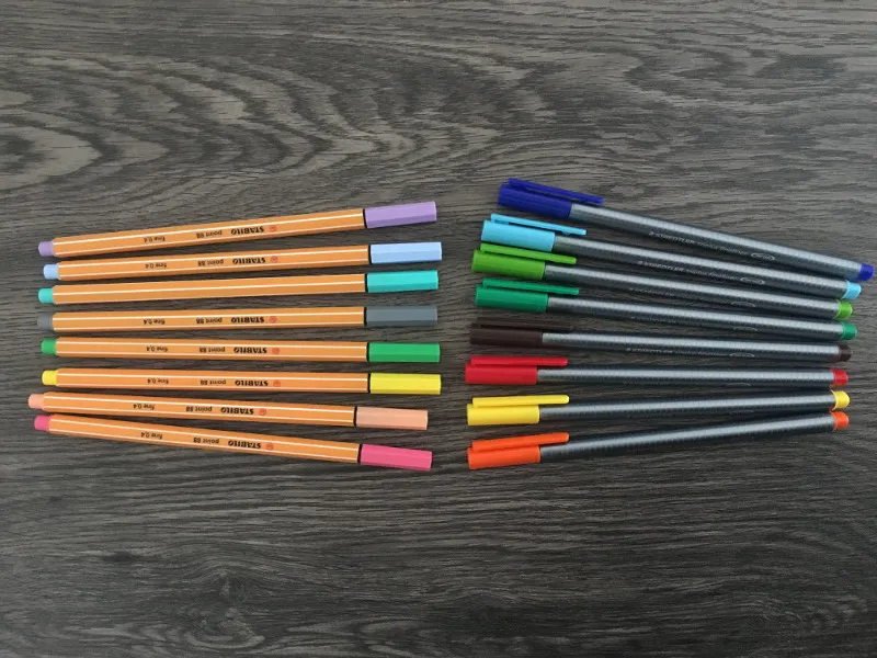 Fineliner im Vergleich: Staedtler vs. Stabilo
