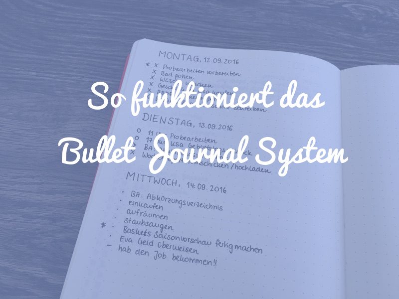 Das Bullet Journal System So Funktioniert S Punktkariert