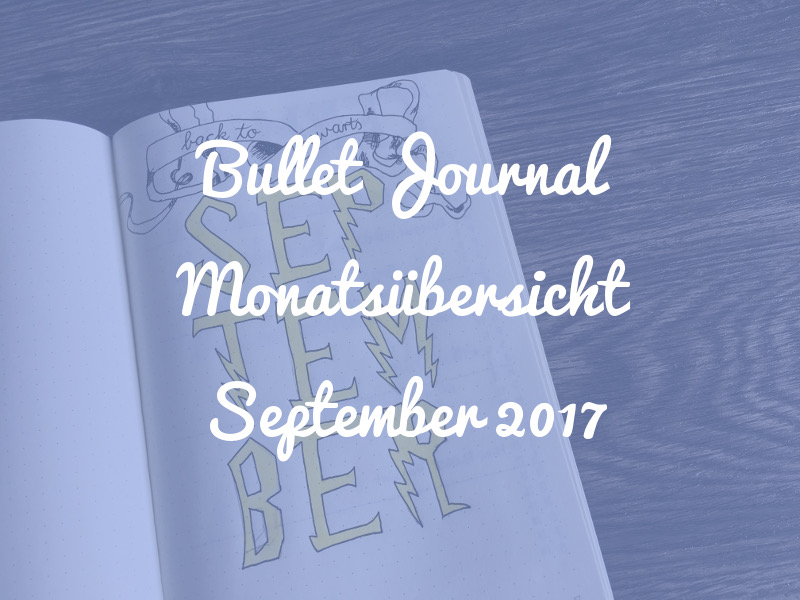 Bullet Journal Monatsübersicht September im Harry Potter Design