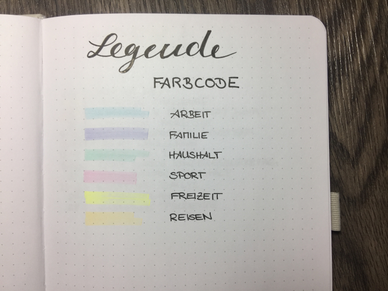 Wie Du Mit Einem Farbcode Dein Bullet Journal Besser Organisierst Punktkariert