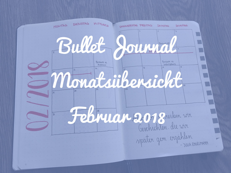 Bullet Journal Monatsübersicht Februar 2018